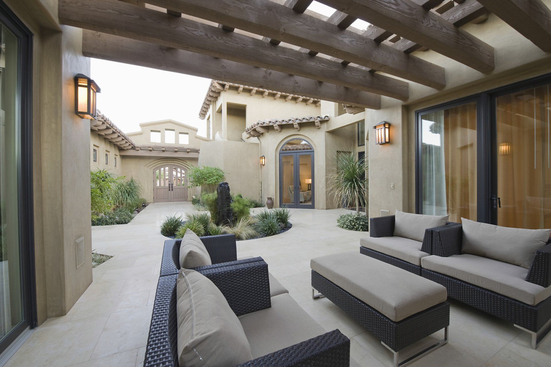 outdoor pergola space