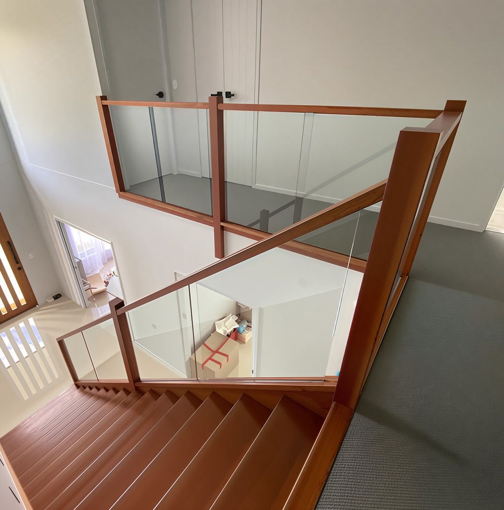 A Newly Repaired Chipped Glass Balustrade