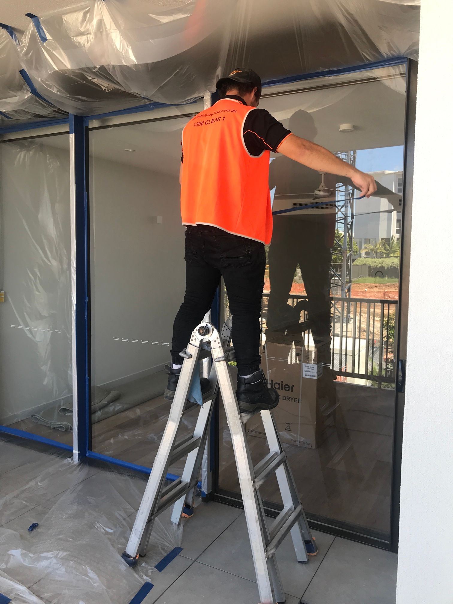 Looking Up At A Skylight With A Blue Sky In The Background — Scratchless Glass Australia in Maroochydore, QLD