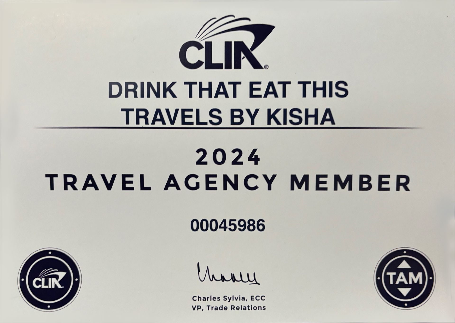 Drink that eat this travels by kisha 2024 travel agency member