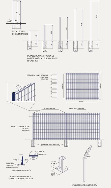 REJA DE ACERO A R STEEL