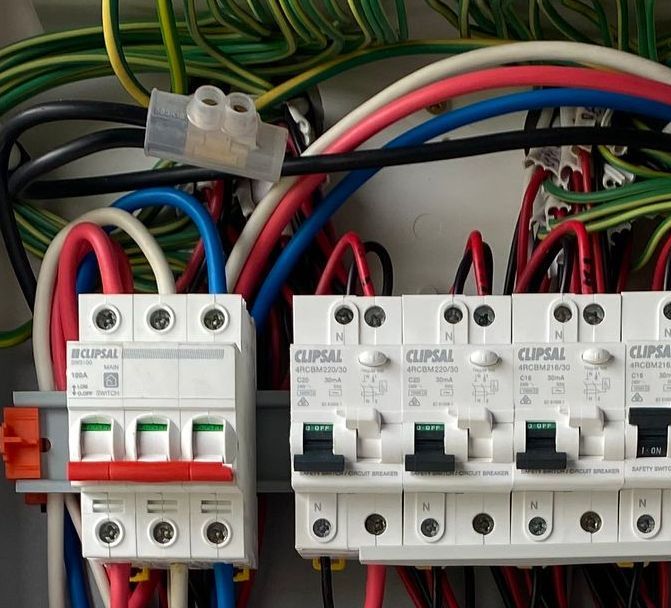 A Bunch of Circuit Breakers With the Word Clipsal on Them — Brightway Electrical in Ballina, NSW