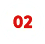 The number 02 is red on a white background.