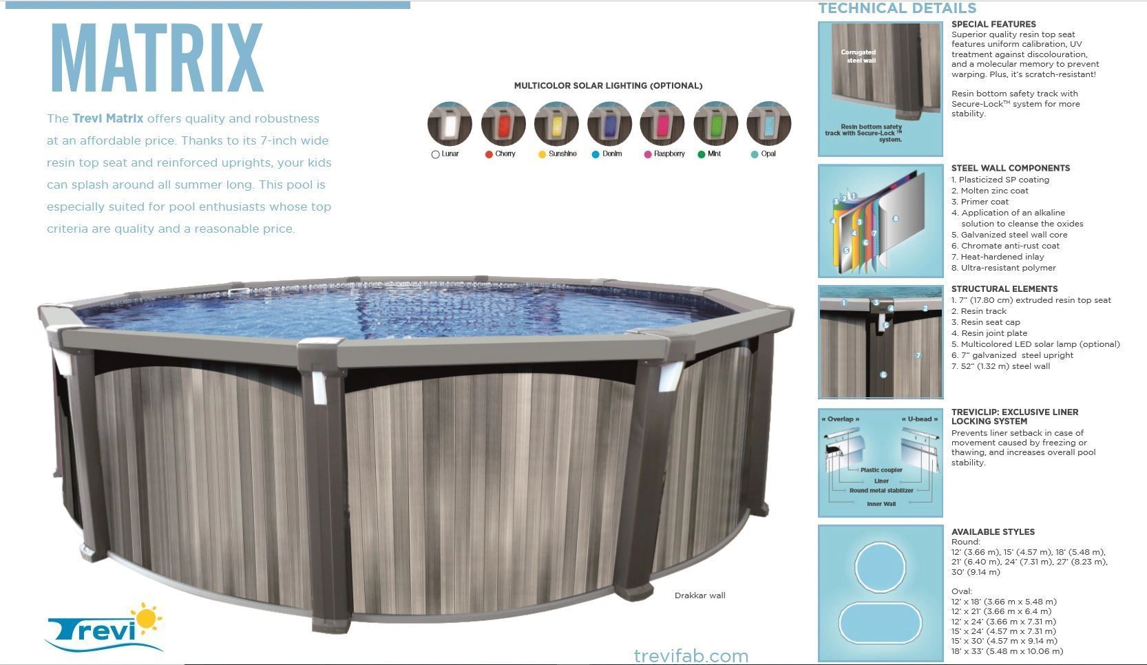 A picture of a swimming pool with the word matrix on it.