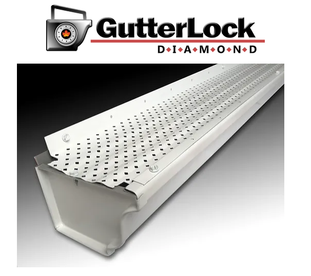 Person wearing gloves cleaning debris from a gutter on a roof.