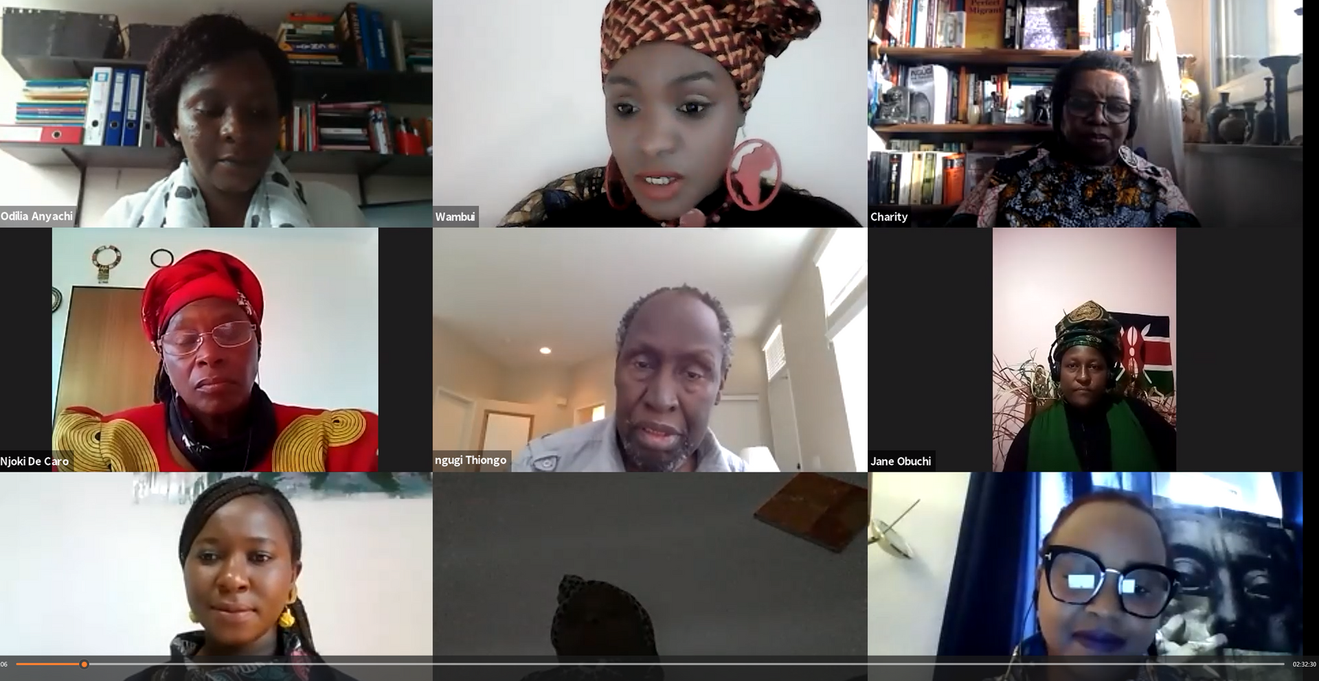 Ngugi wa Thiong'o online event