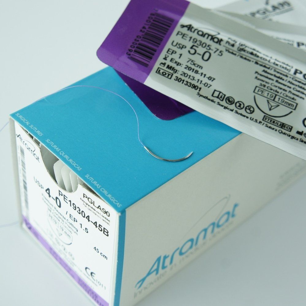 Sutura poliropileno 3.0 PE19 Atramat