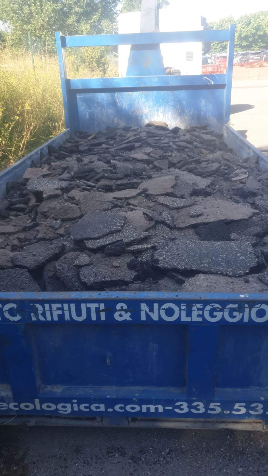 intervento per trasporto di rifiuti edili a Roma