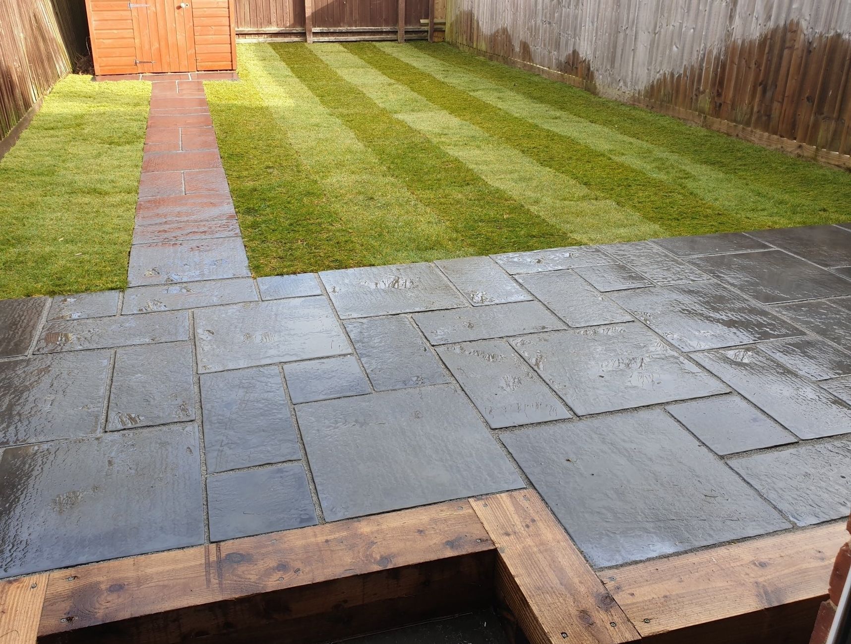 Patio With Edging