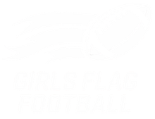 Girls Flag Football white logo