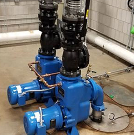 Blue Pump — Woodstock, IL — Jensen’s Plumbing & HVAC