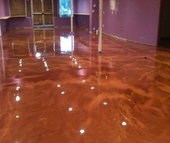 Stained Hall Floor — New Jersey — Konkreate & Epoxy