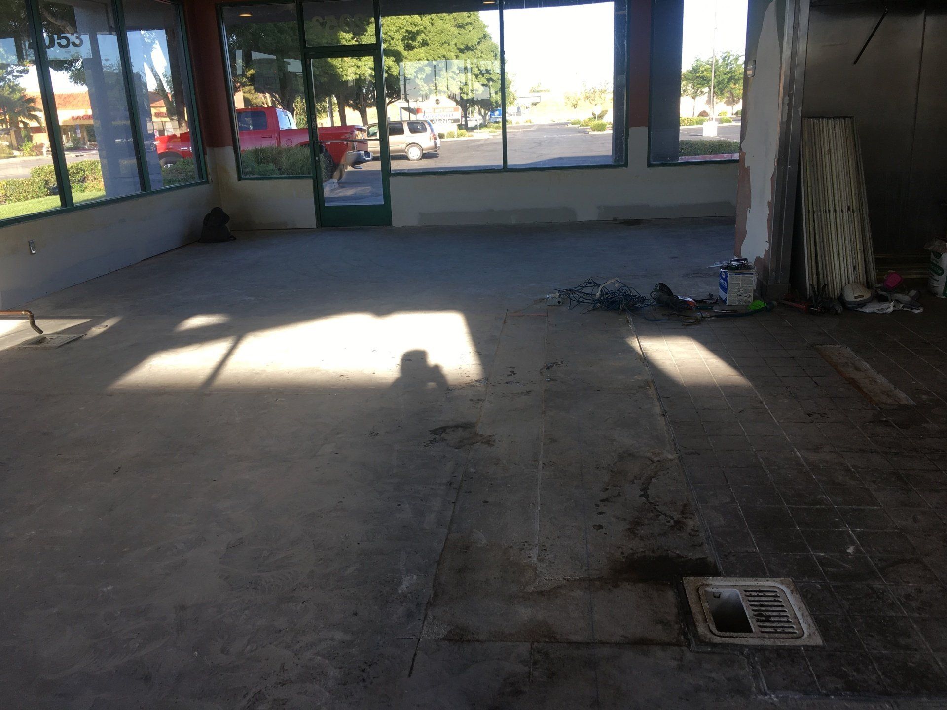 Before image of residential floor — New Jersey — Konkreate & Epoxy