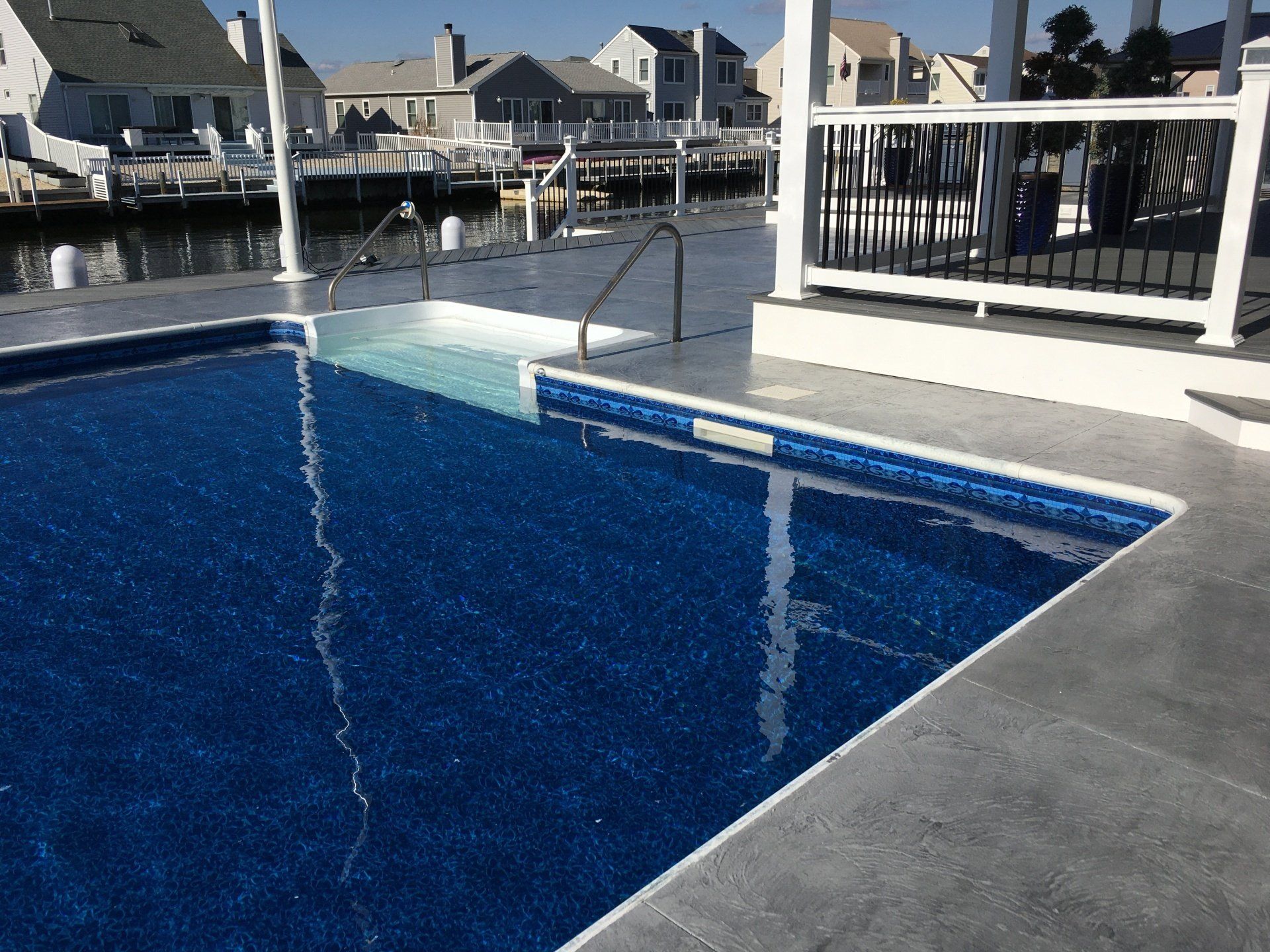 Wide pool with rough floor on the side — New Jersey — Konkreate & Epoxy