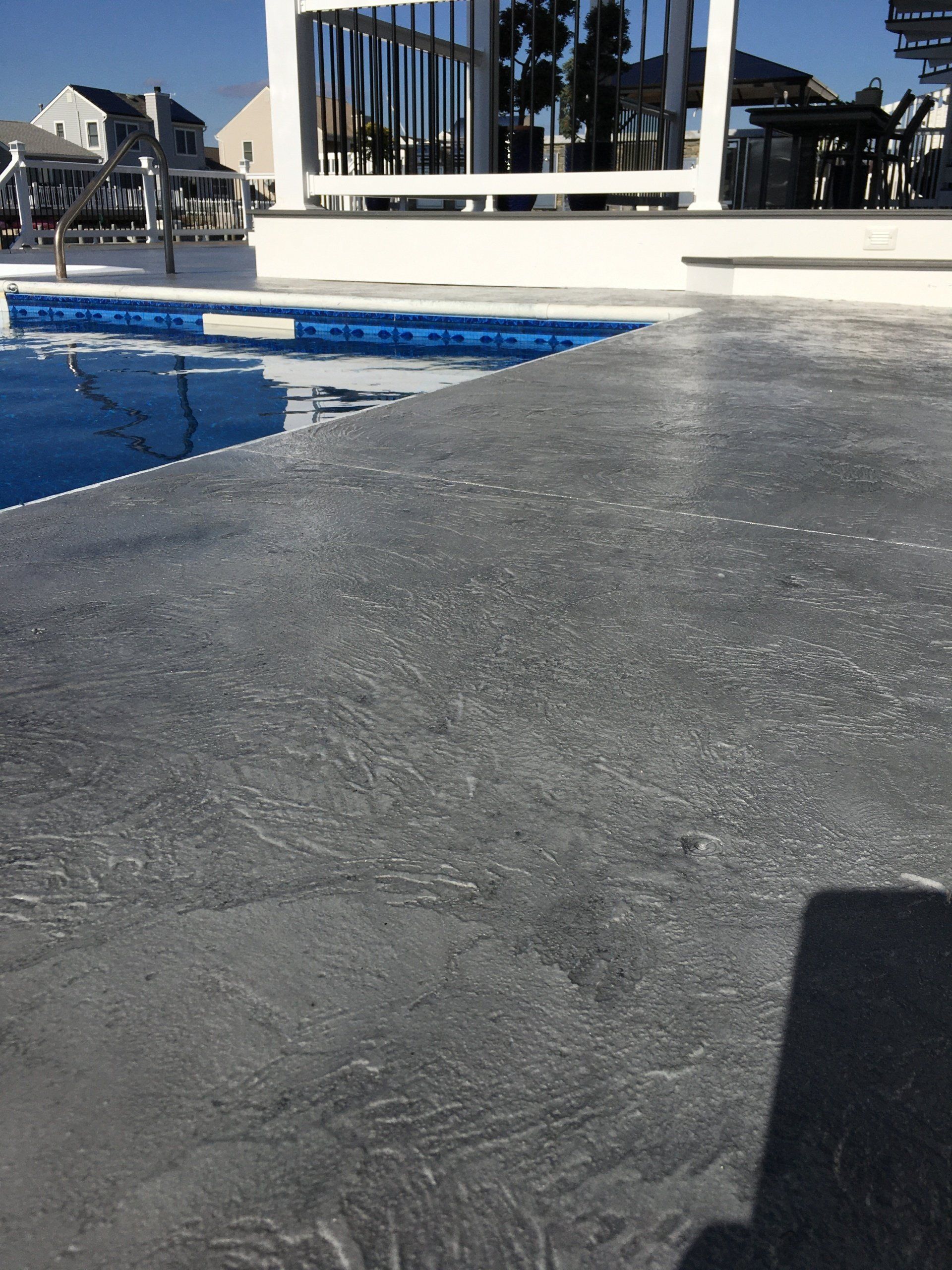 Swimming pool with rough designed floor — New Jersey — Konkreate & Epoxy