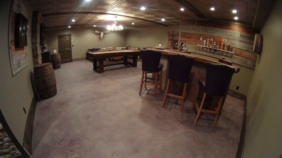 Wide view of a pool area with rough floor — New Jersey — Konkreate & Epoxy