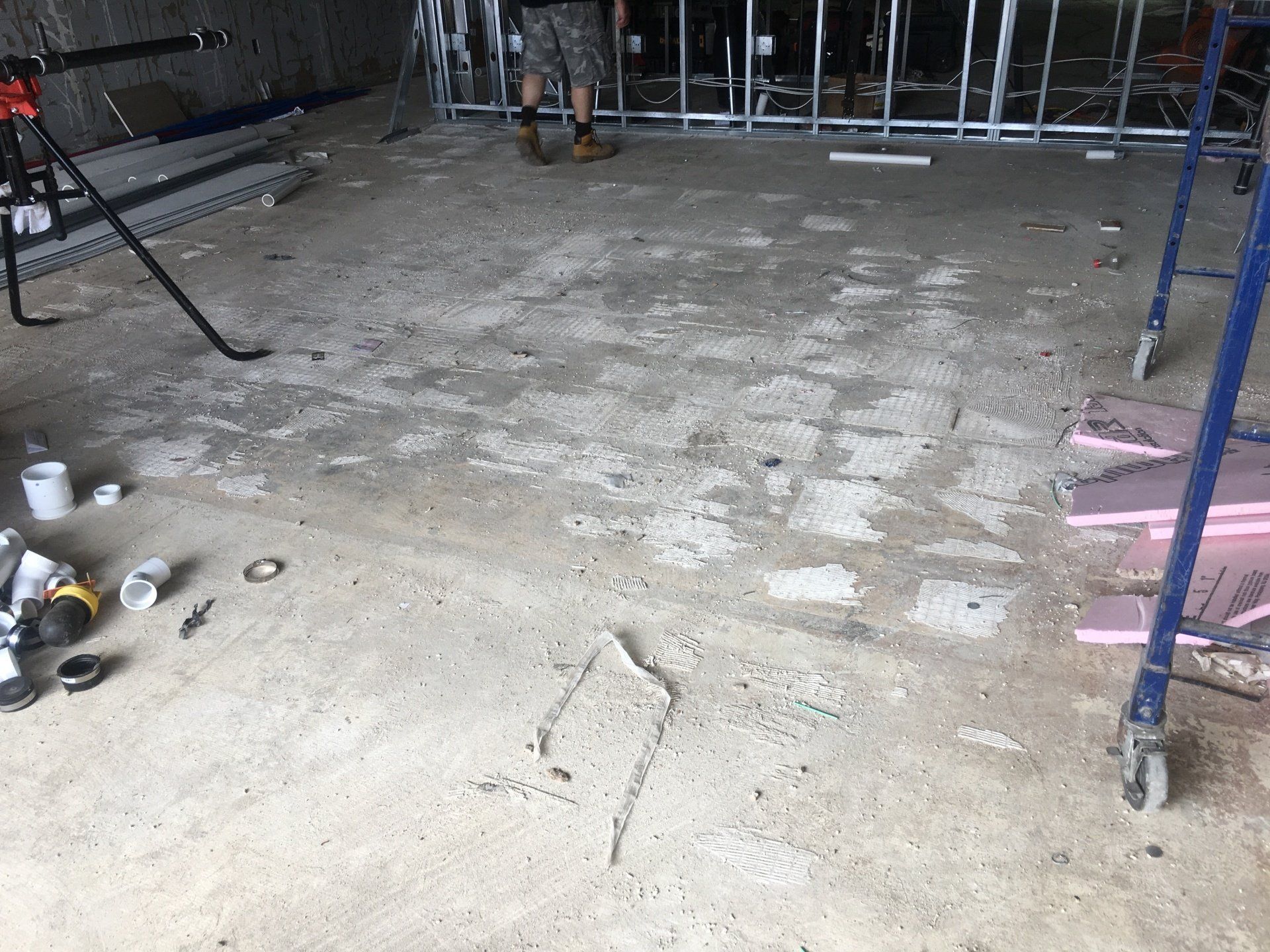 Ongoing floor construction — New Jersey — Konkreate & Epoxy