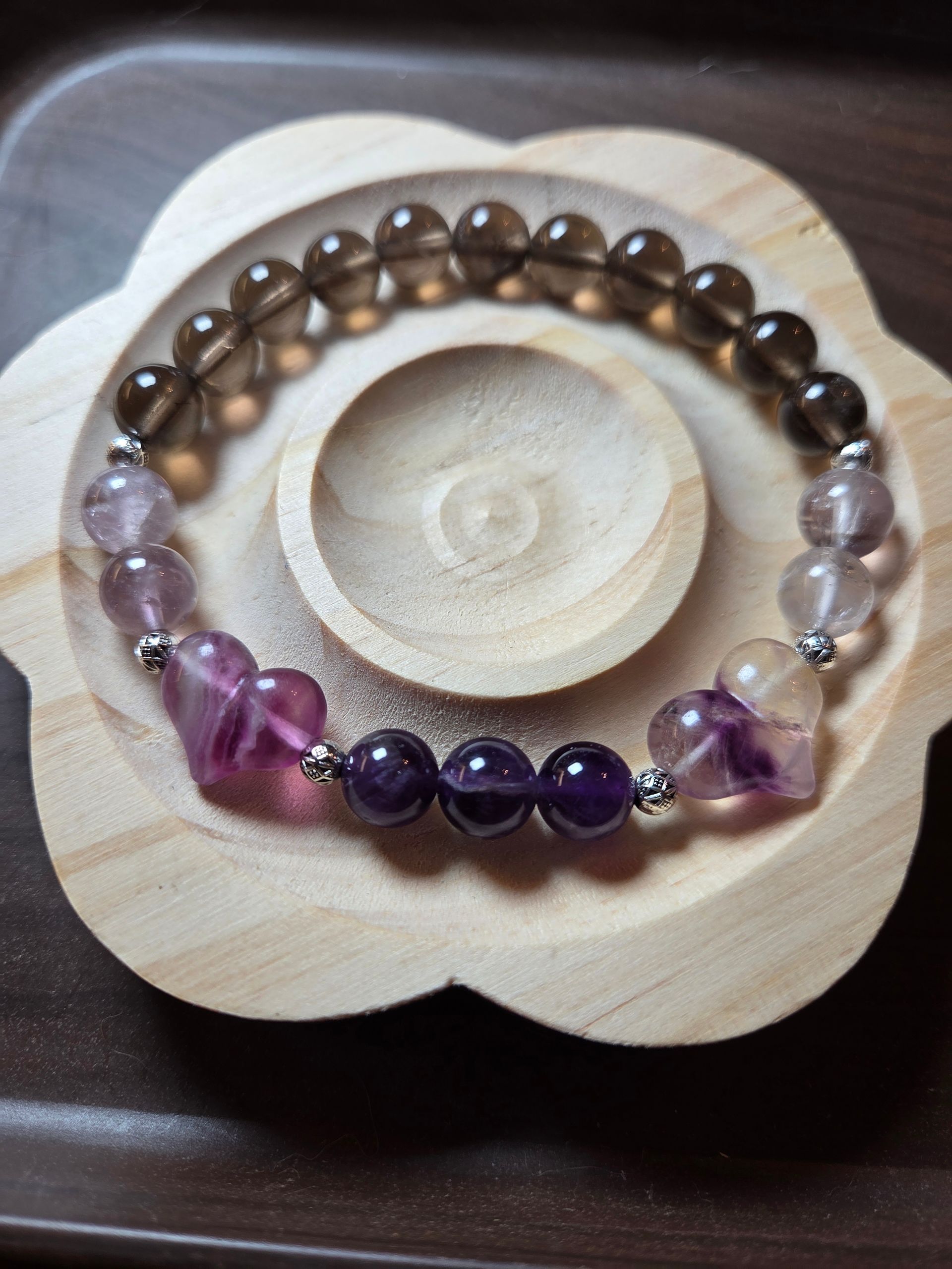 Fluorite, Amethyst, and Smoky Quartz