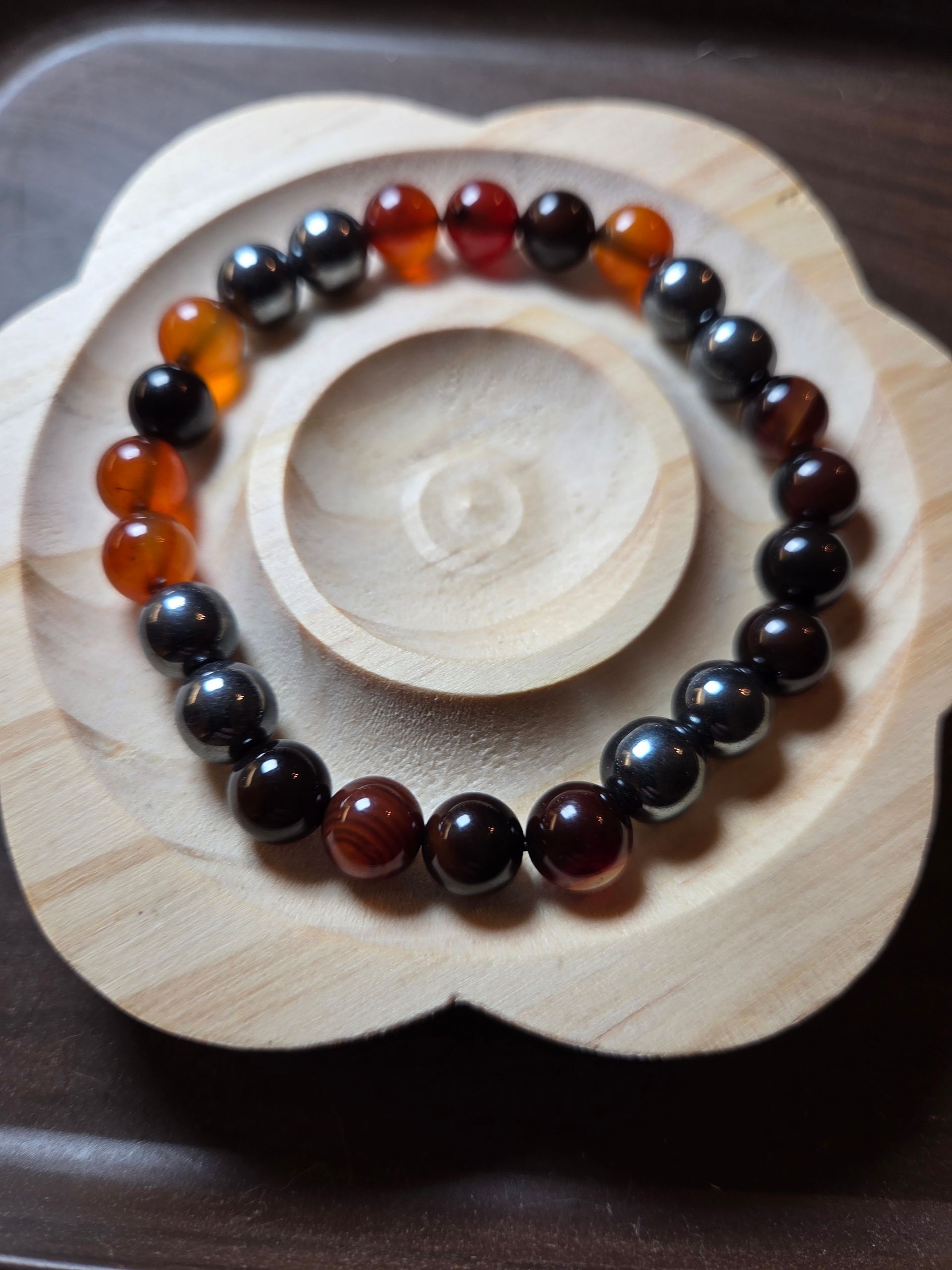 Dream Agate and Hematite