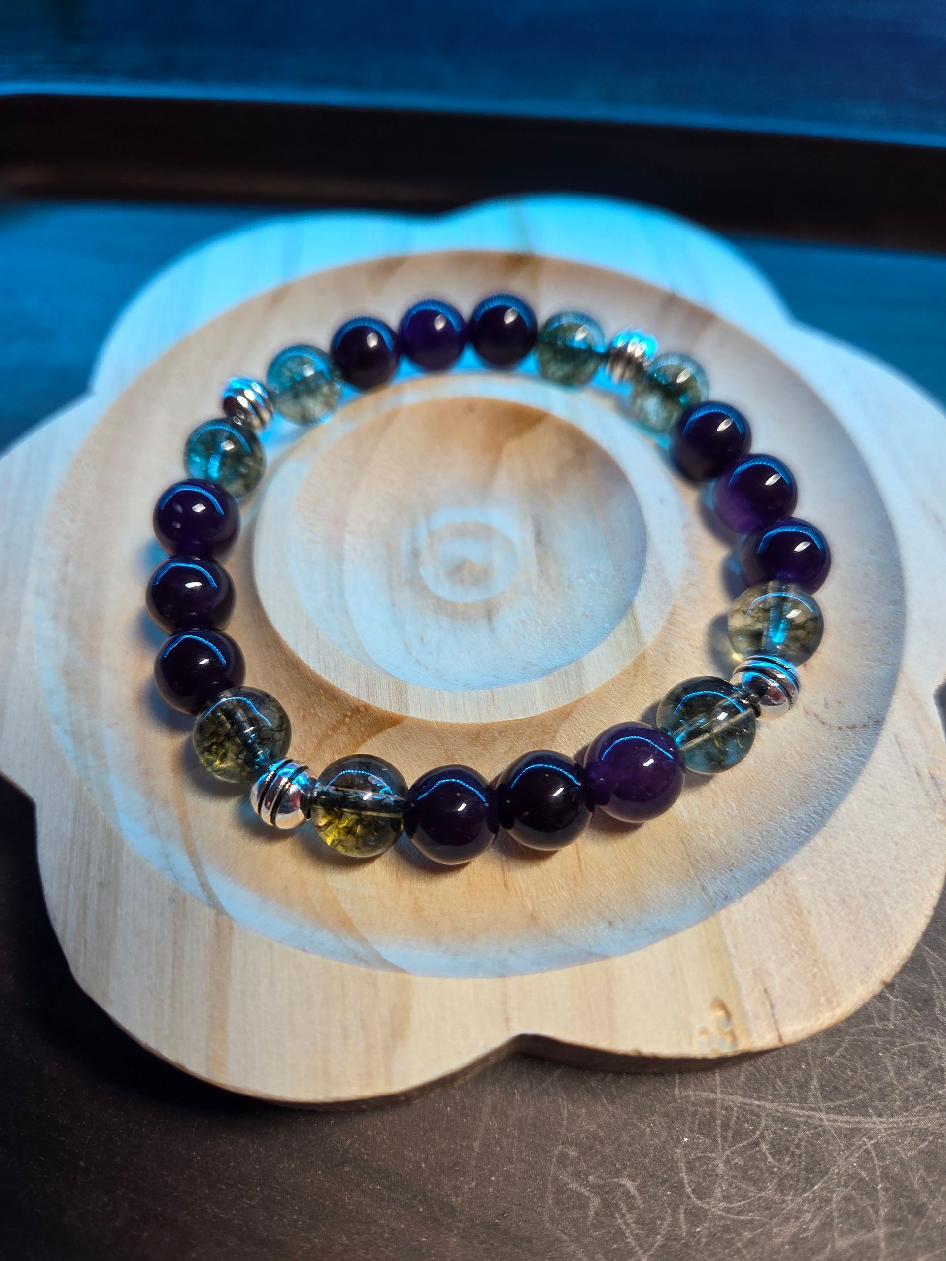 Purple Emperor Butterfly Jade and Green Ghost Agate