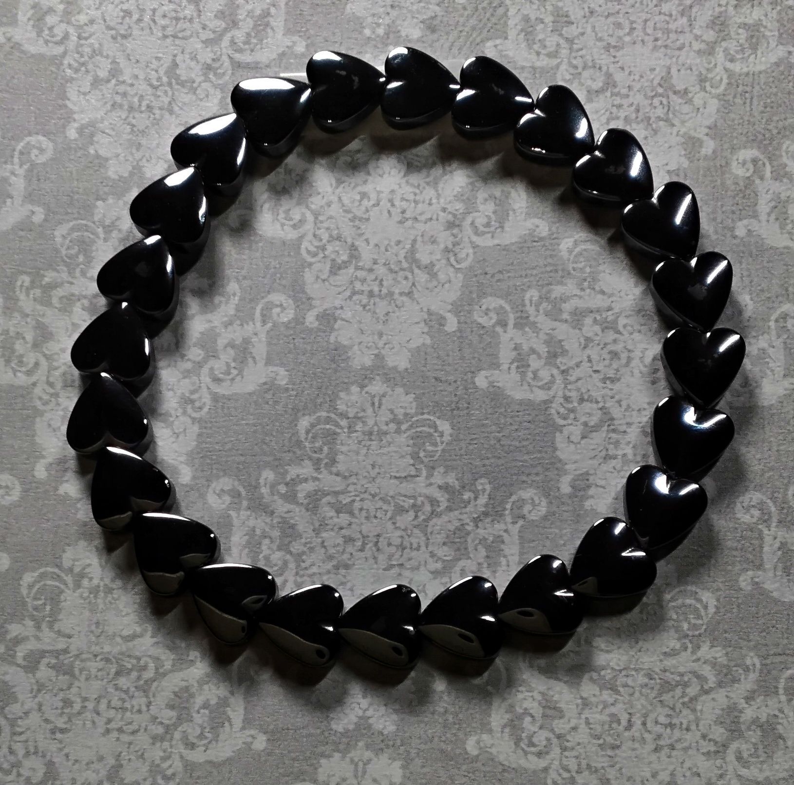 Dark Hematite Heart