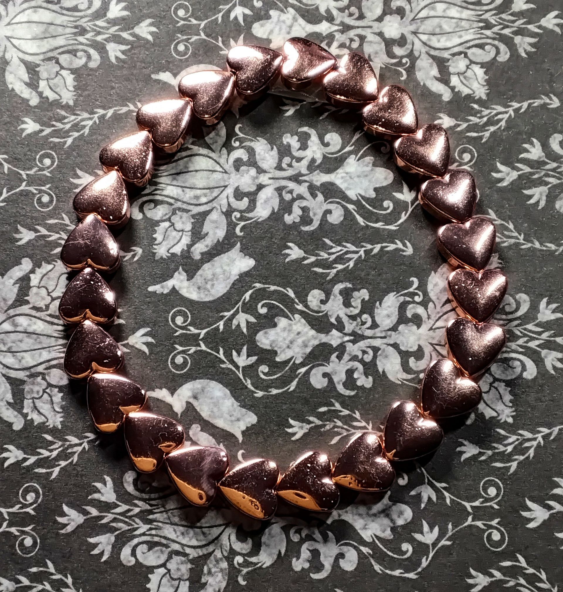 Rose Gold Hematite Hearts