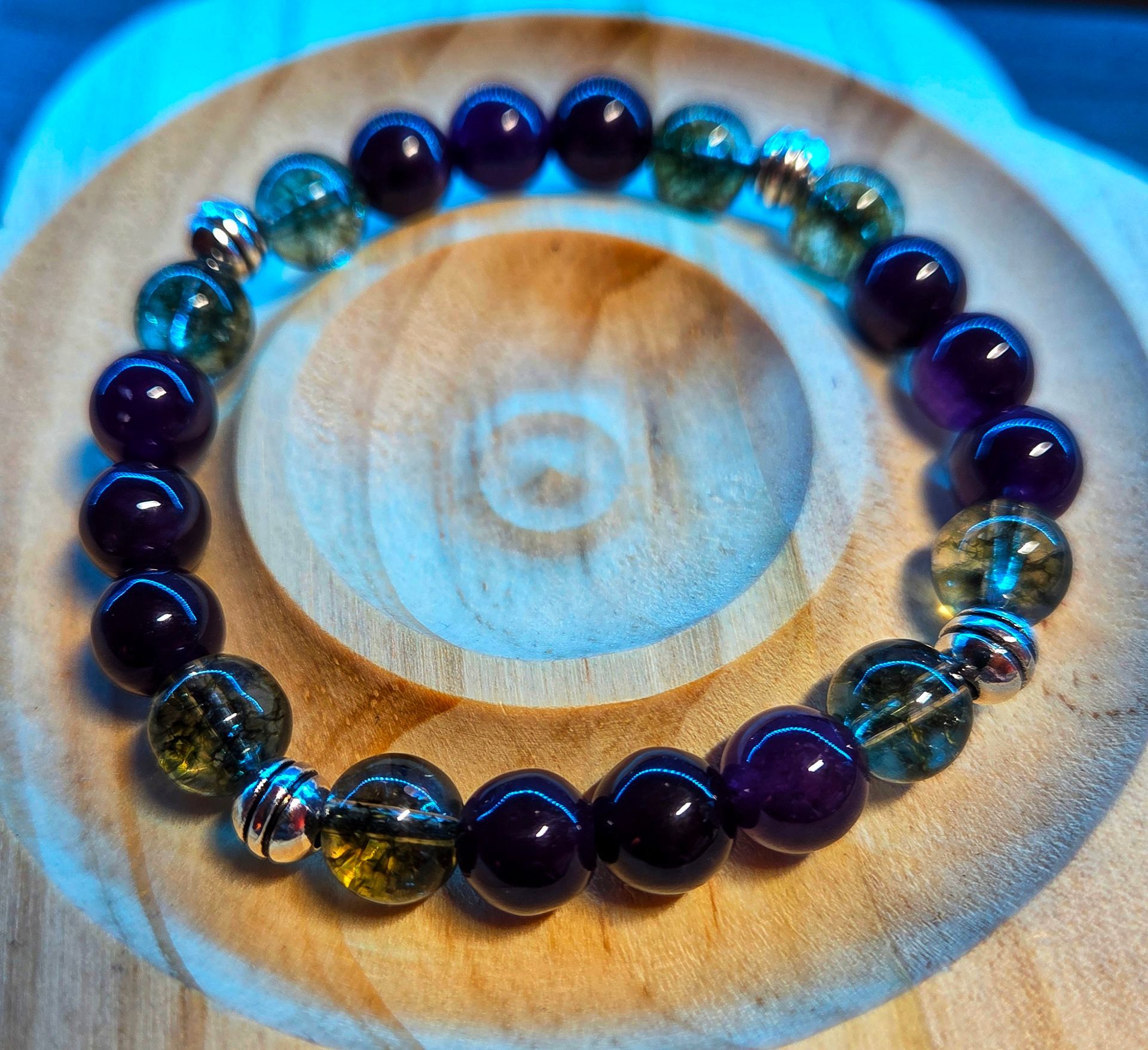 Purple Emperor Butterfly Jade and Green Ghost Agate