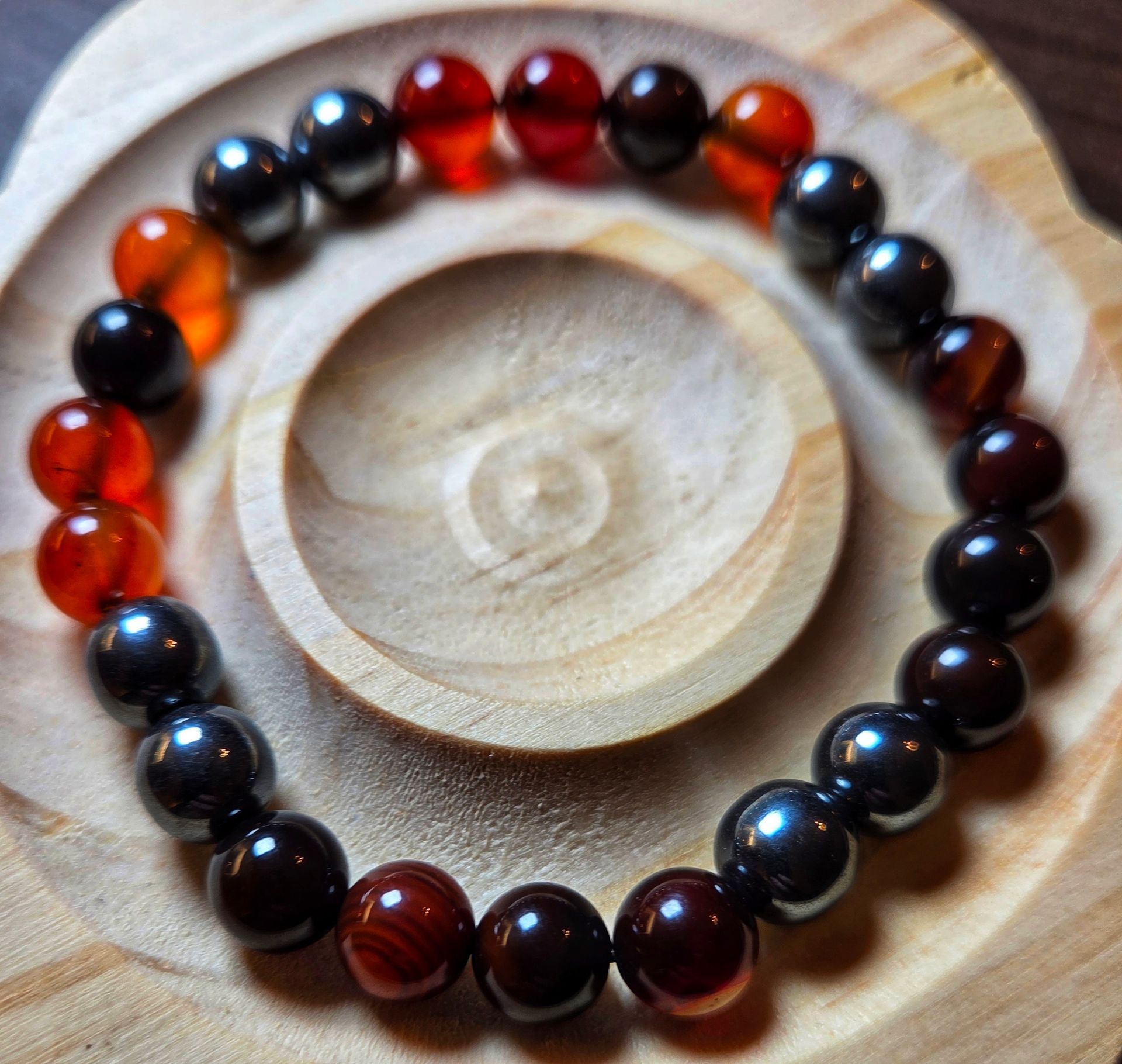 Dream Agate and Hematite