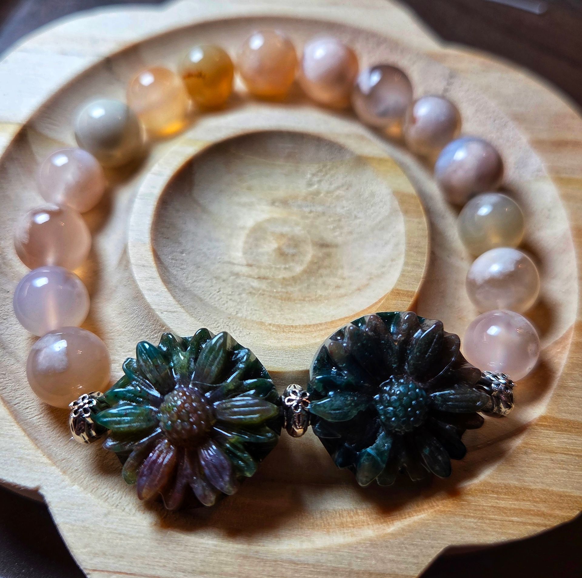 Ocean Jasper Flowers with Flower Agate