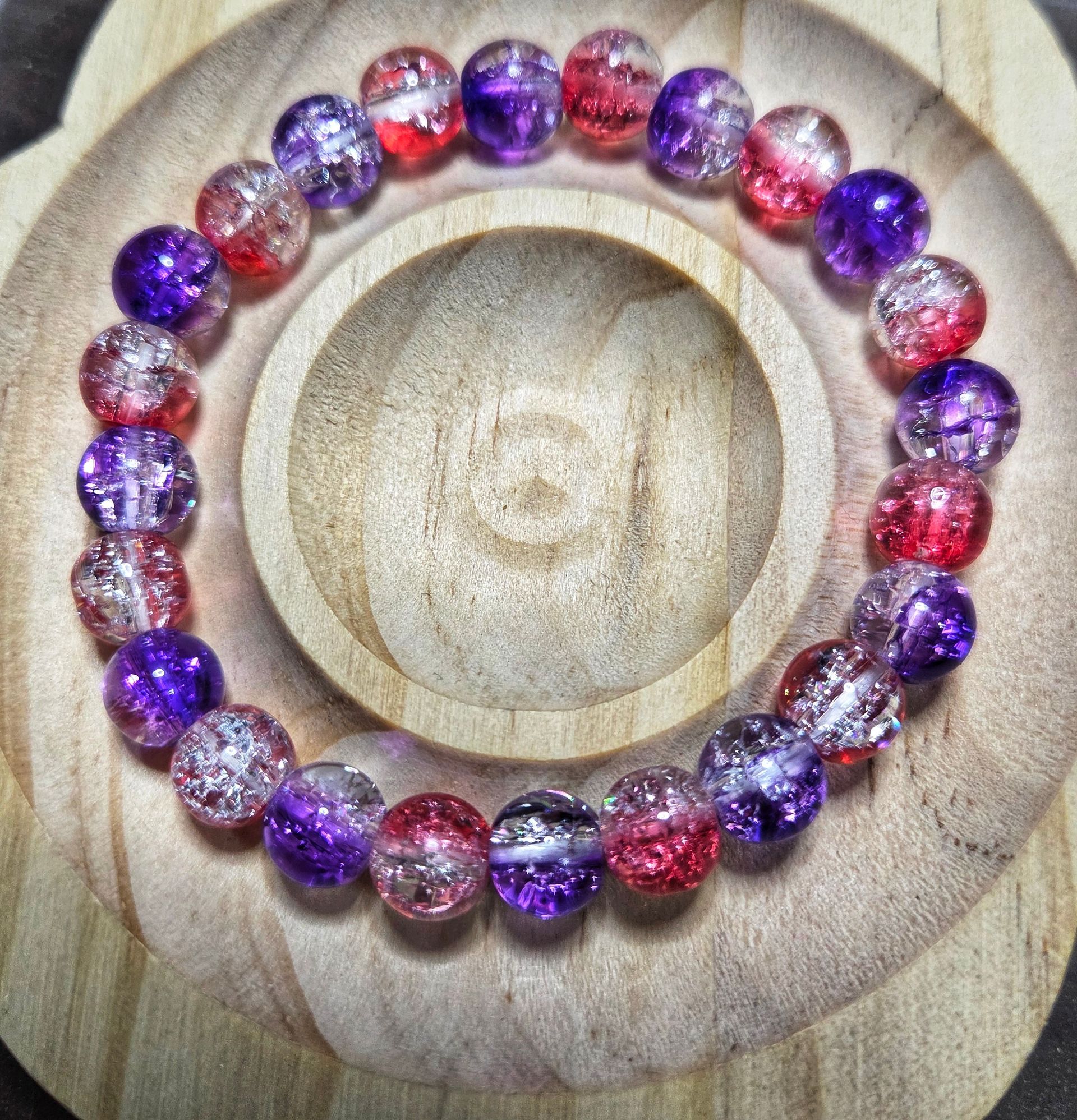 Pink and Purple Crackle Quartz