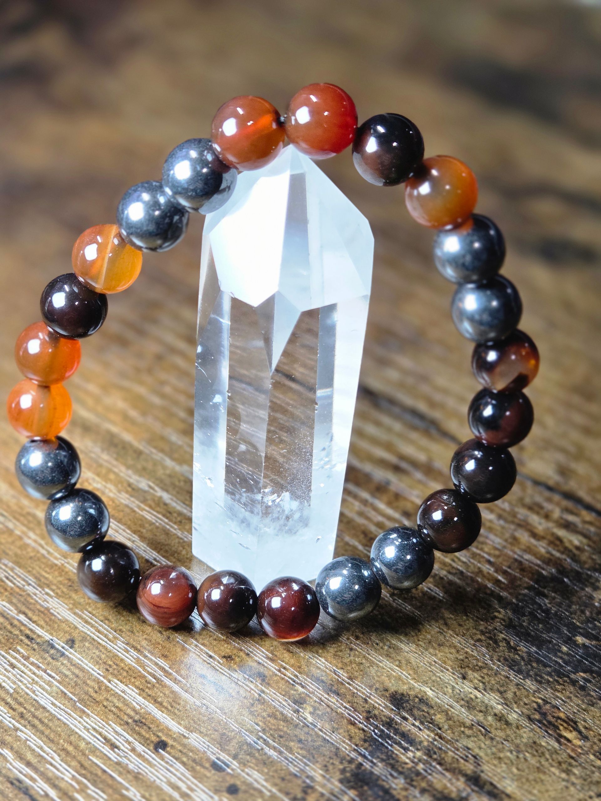 Dream Agate and Hematite