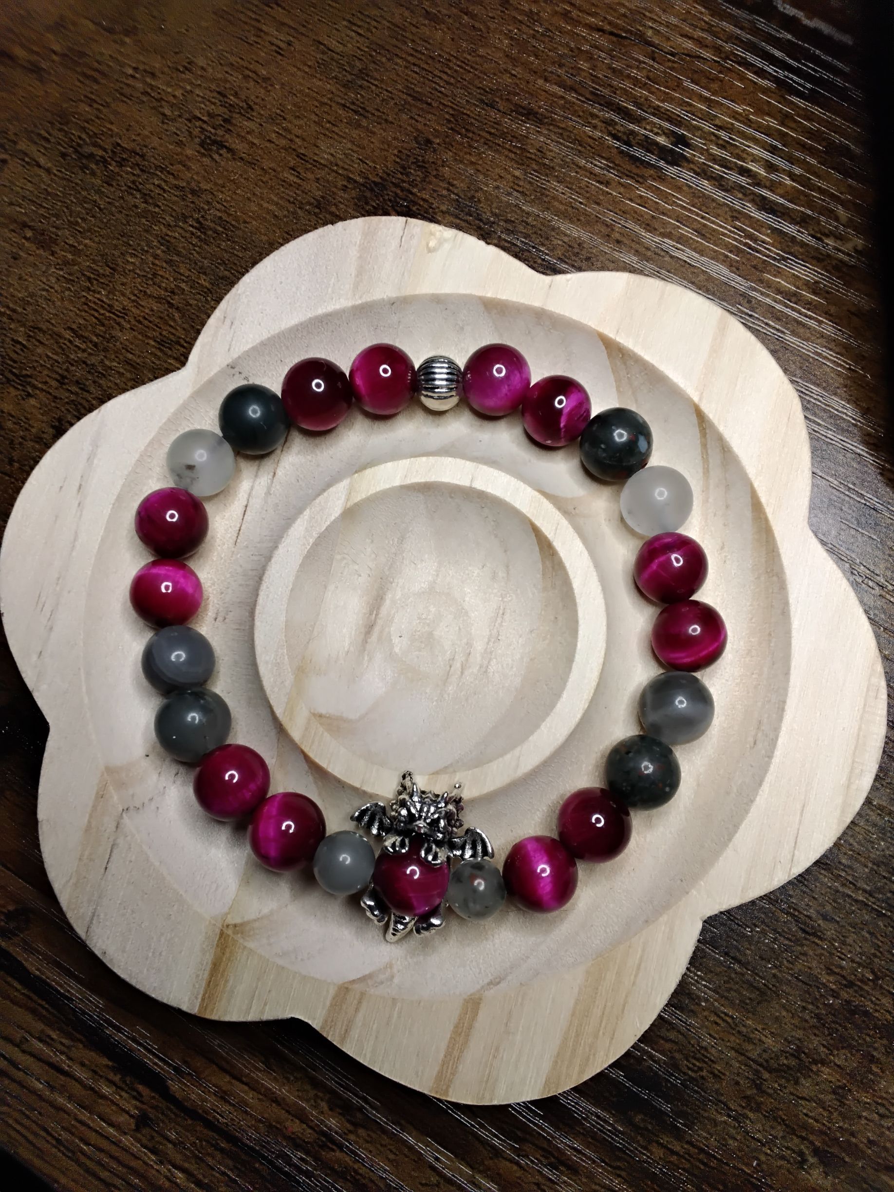 Bloodstone and Red Tiger's Eye with Dragon