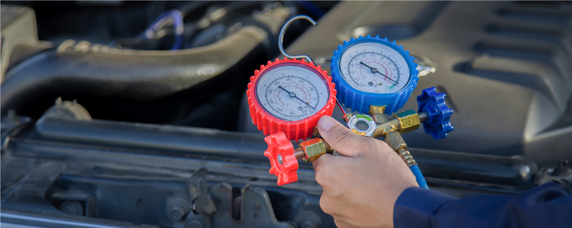 Image of testing a car's A/C