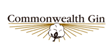 The logo for commonwealth gin is a cotton plant with a bird on it.