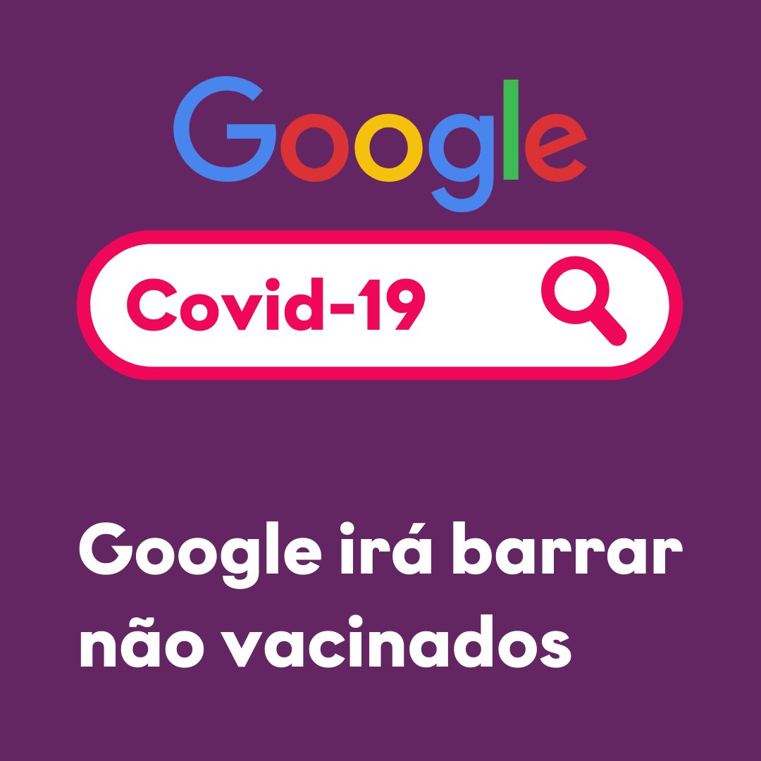 imagem com o logo do Google e uma barra de pesquisa escrito Covid-19