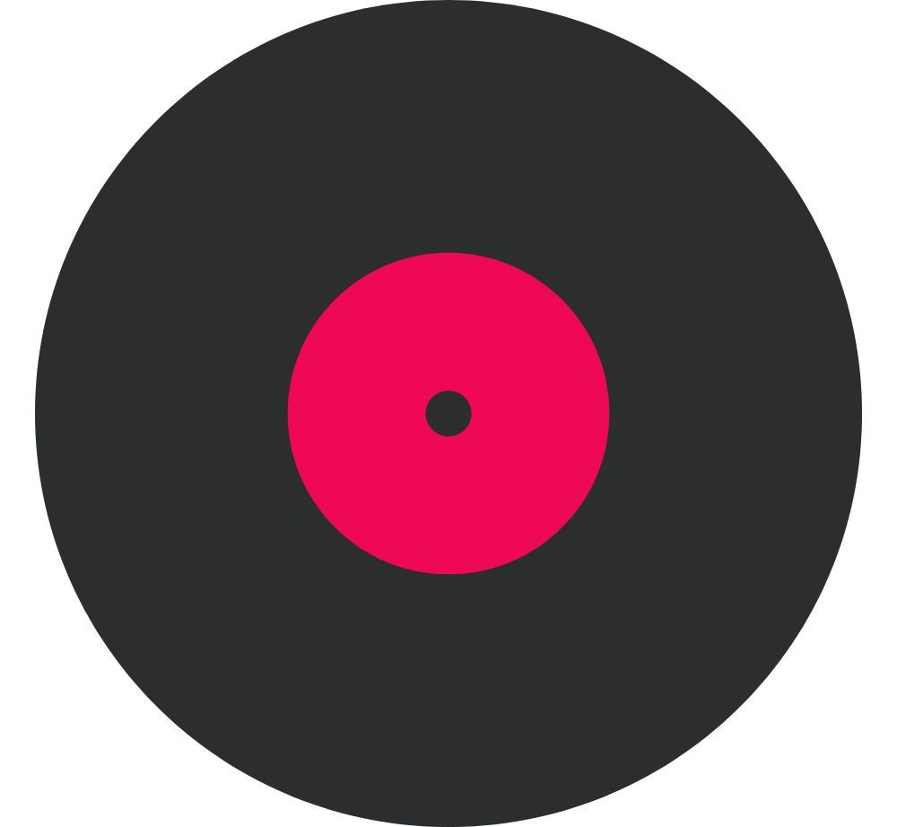 Um círculo preto com um círculo vermelho no meio