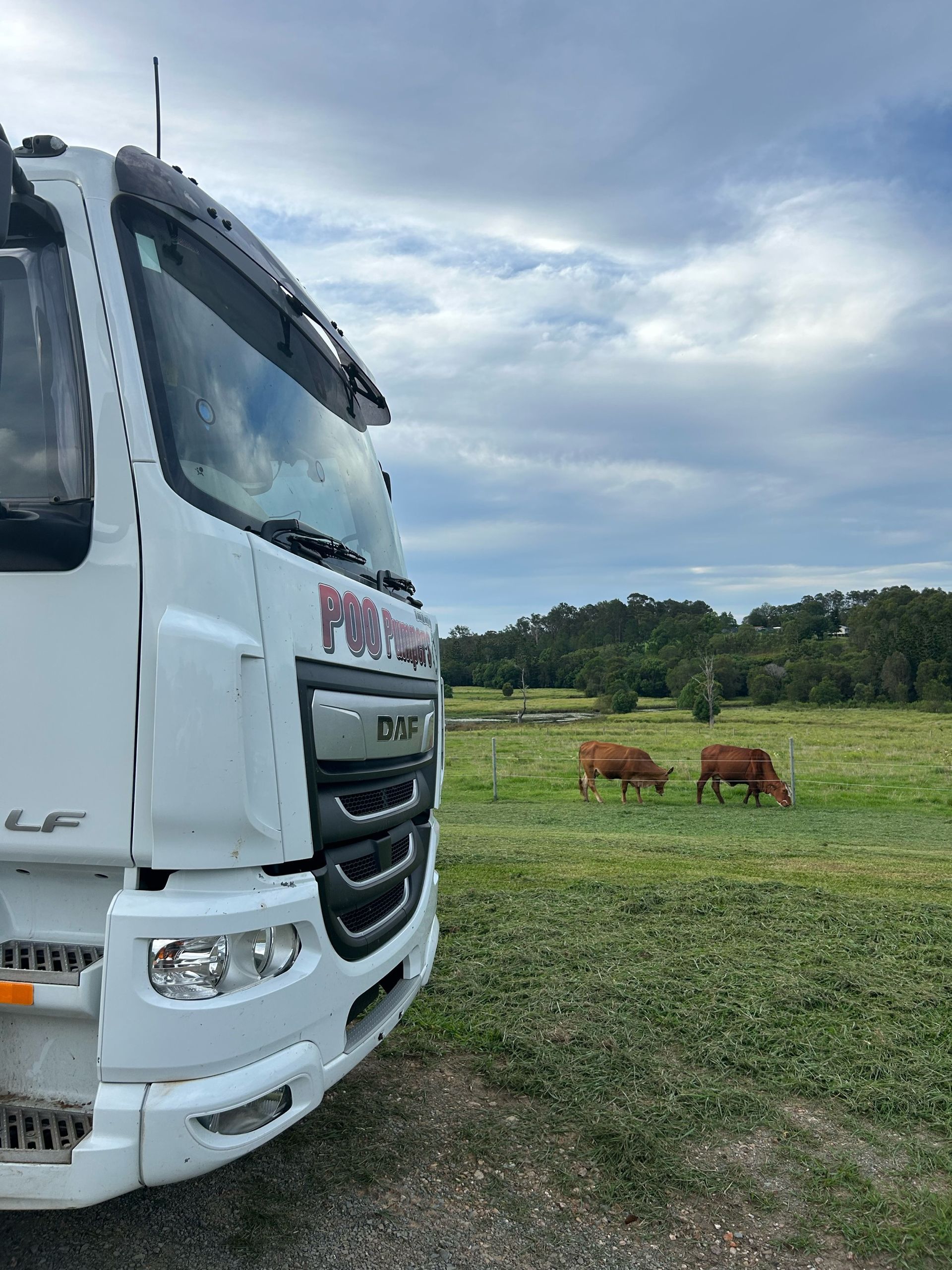 A Side View Of Septic Tank Truck — Gympie Poo Pumpers in Cooroy, QLD