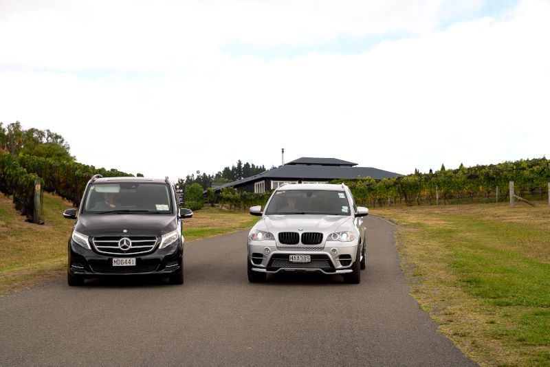 Luxury European wine tour vehicles taken at Black Barn Estate Winery