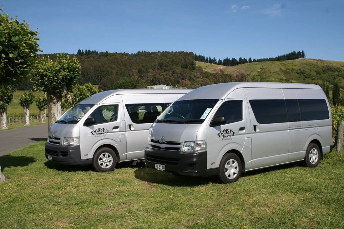 The Prinsy's Tours vans allow you to enjoy your Hawkes Bay wine tour in comfort