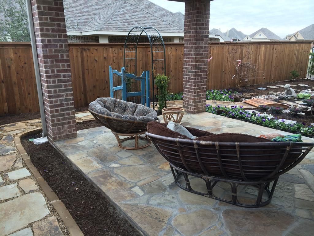 Stone Patio in Cross Roads, TX