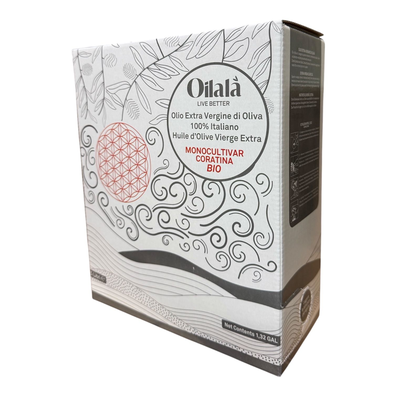 <大容量5公升> Oilalà科拉蒂納 Coratina  歐盟有機認證冷油初榨橄欖油