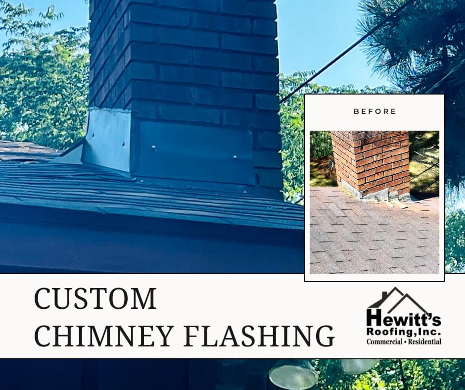 Here's a Before & After of a custom chimney flashing.