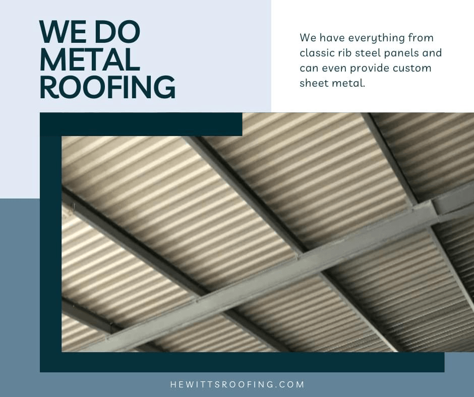 In need of a new metal roof? We have everything from classic rib steel panels and can even provide custom sheet metal.
