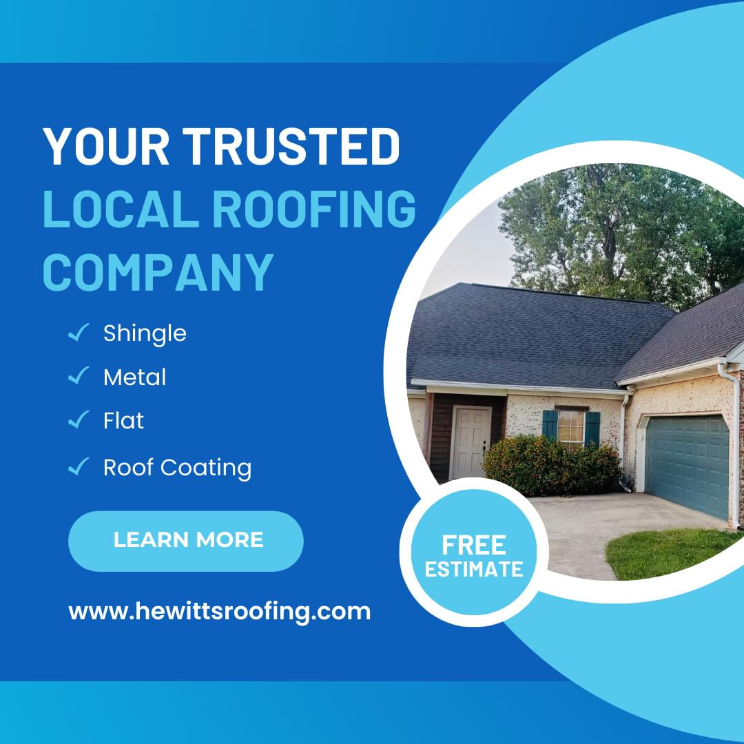 Hewitt Roofing is your trusted local roofing company.