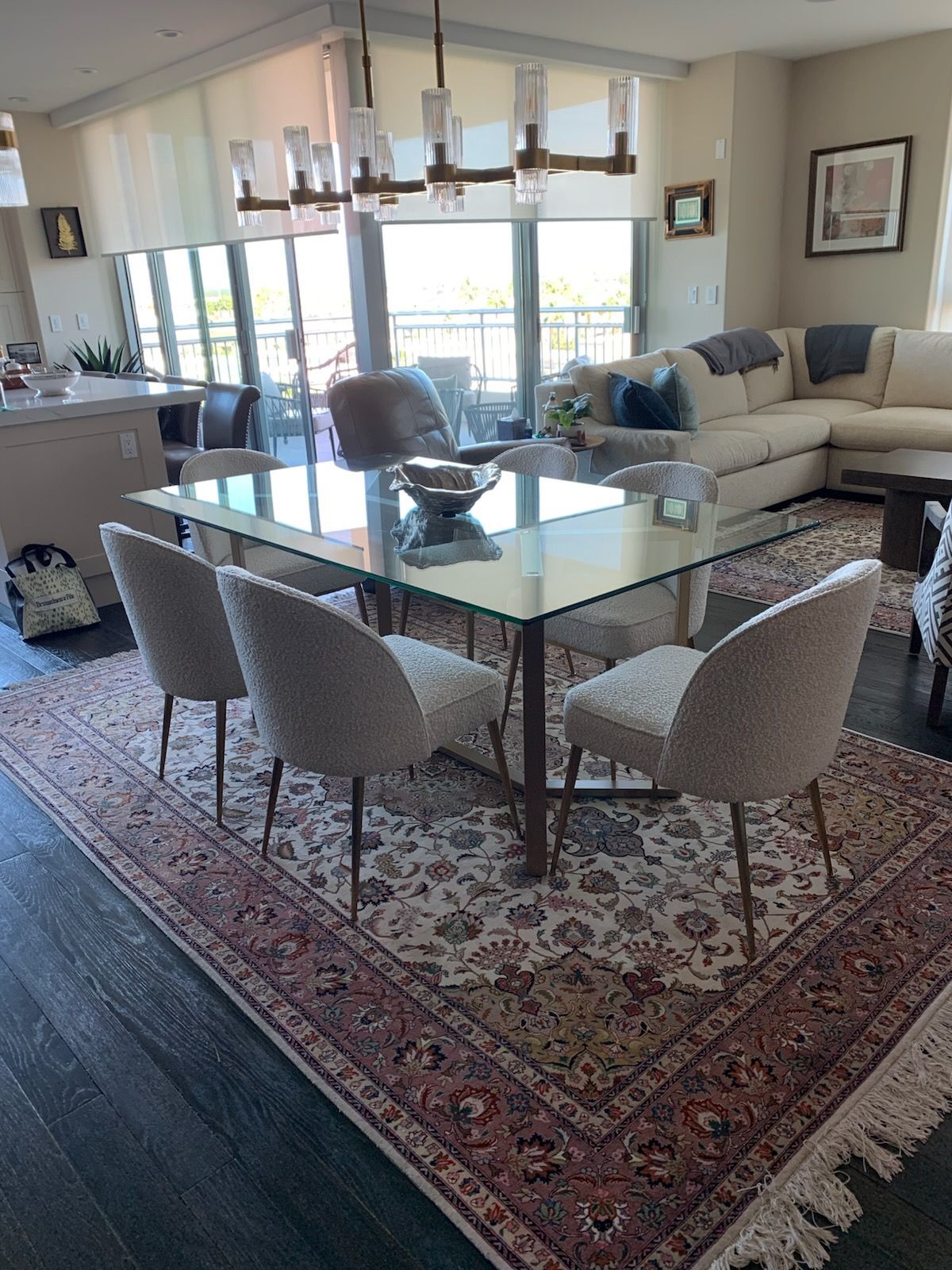 A white roof of a rv with a tree in the background
