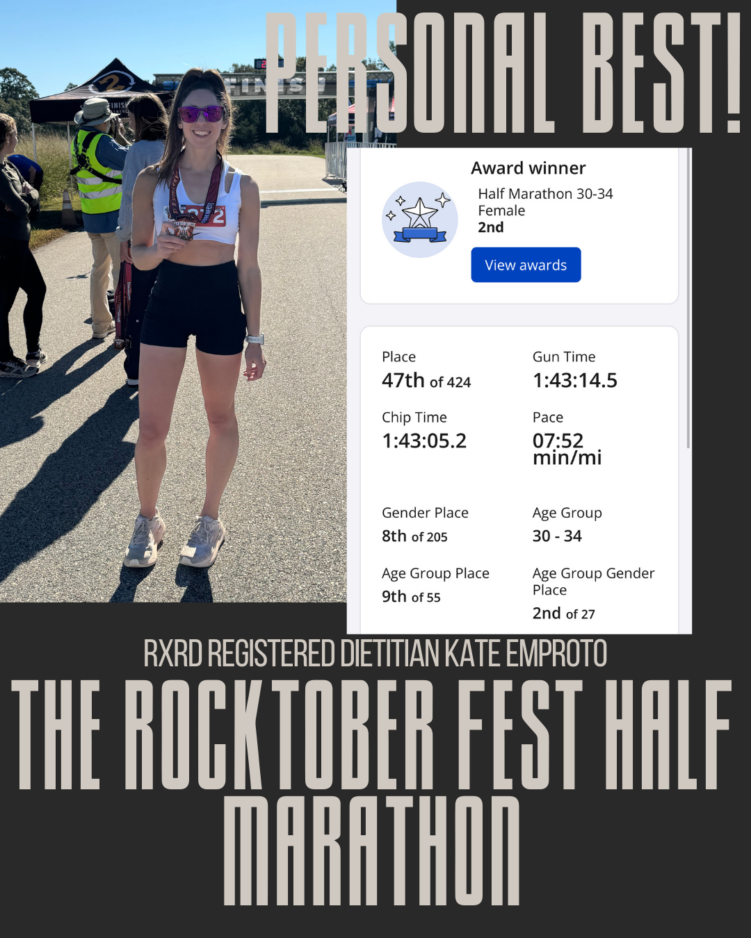 A poster for the rocktober fest half marathon