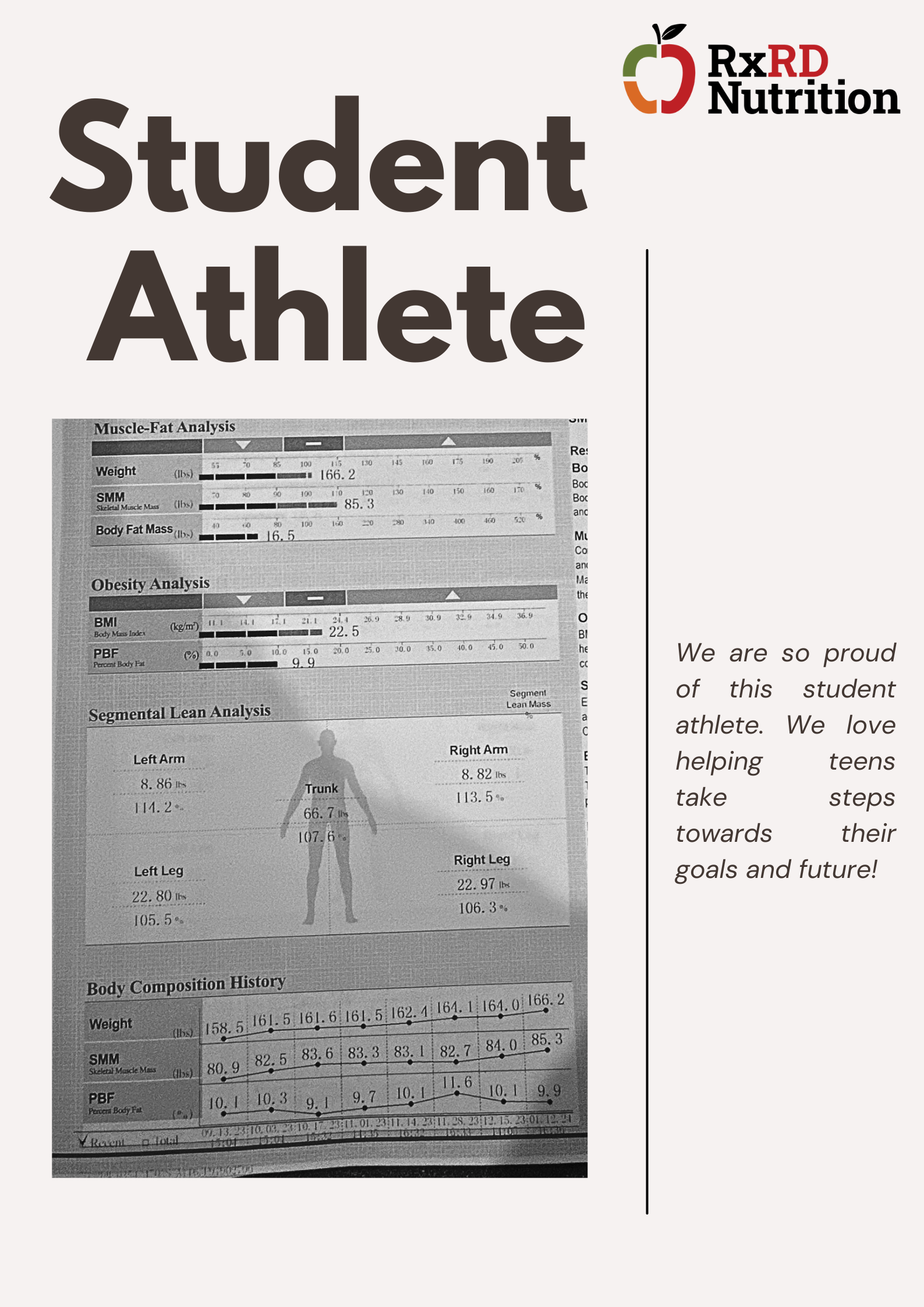 A black and white photo of a student athlete