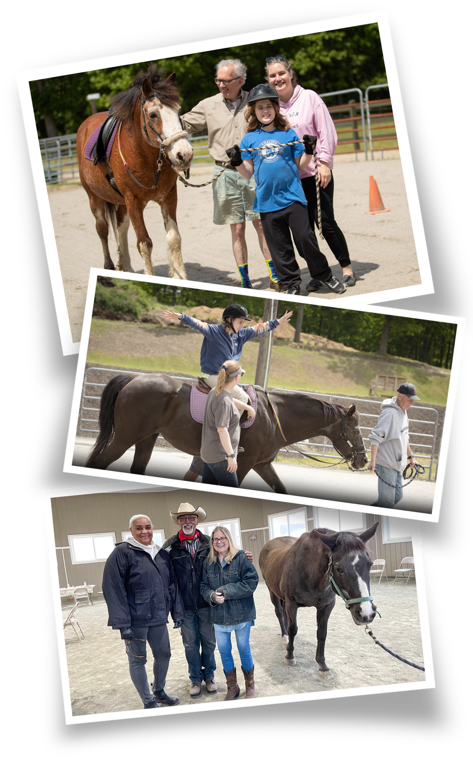 People riding horses at Hidden Acres