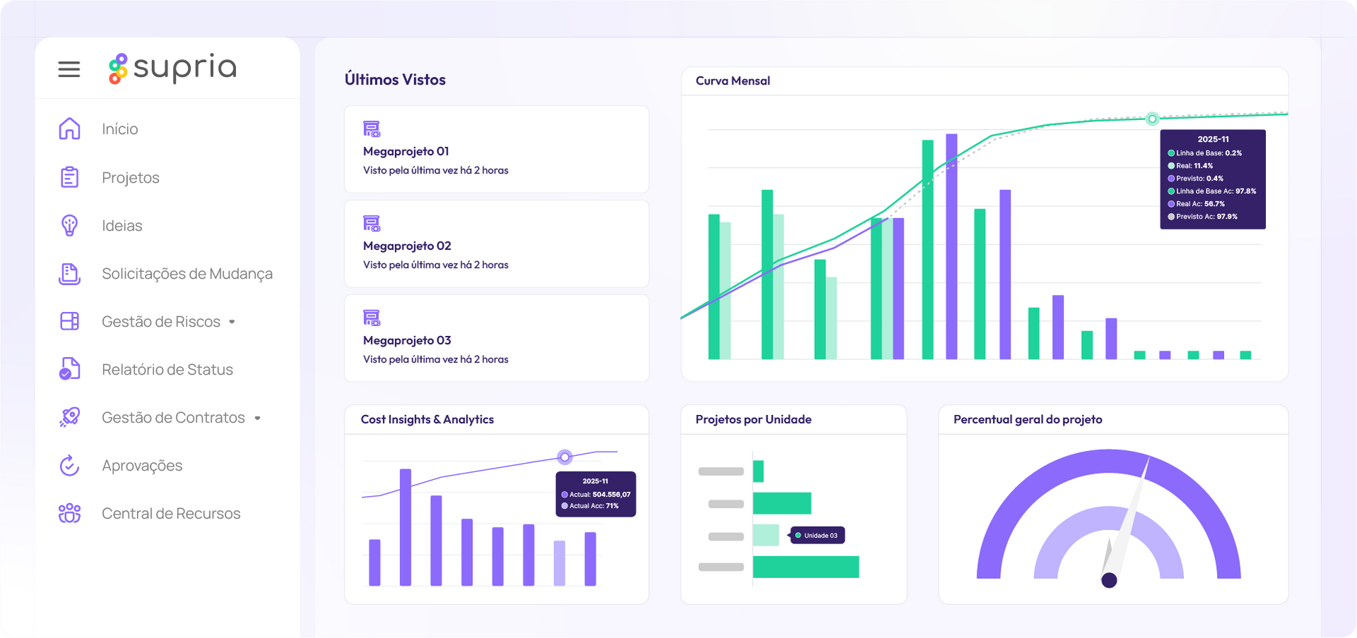 Gestão de projetos portfólios e capex