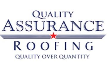 A logo for quality assurance roofing quality over quantity